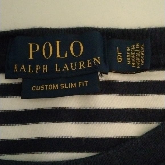 Polo Ralph Lauren Custom Slim Fit Tee Shirt Sz. LG Blue Label - Picture 3 of 9